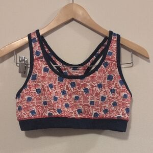 Patriotic Sports Bra - Red and Blue